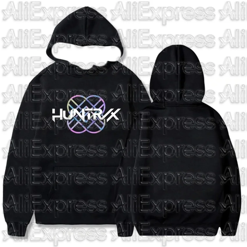 

KPop Demon Hunters Huntrix Logo Hoodie Men's Loose Movie Print Hoodie Hot Selling Pattern Autumn/Winter Hoodie Men's Top