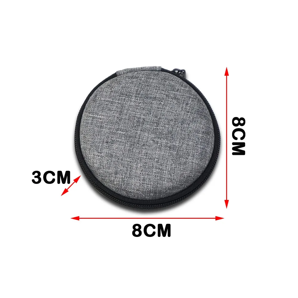 

Portable Zipper Earphone Case Bag Mini Protective Charging Cable Organizer Shockproof Multifunctional Mini Storage Pouch U Disk