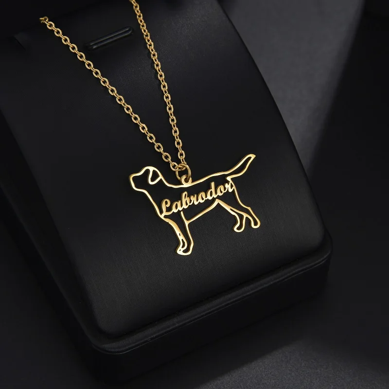 Colar de nome personalizado bonito adorável forma do gato do cão nomes correntes para o presente de aniversário das meninas do menino adorável jóias