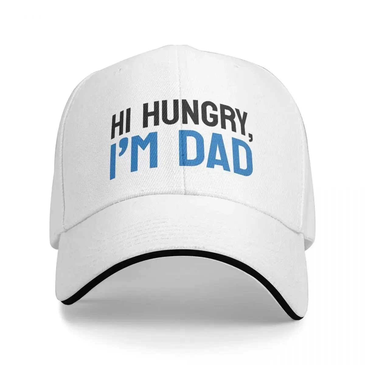 Hi Hungry, I'm Dad Cap Fashion Casual Baseball Caps Adjustable Hat Hip Hop Summer Unisex Baseball Hat Customizable Polychromatic