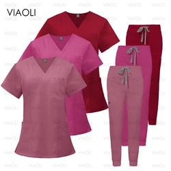 Ensemble de proporen tissu haut de gamme, uniformes médicaux, pantalons de gIslande commandés, uniformes d'infirmière avec poche, vêtements de travail de beauté