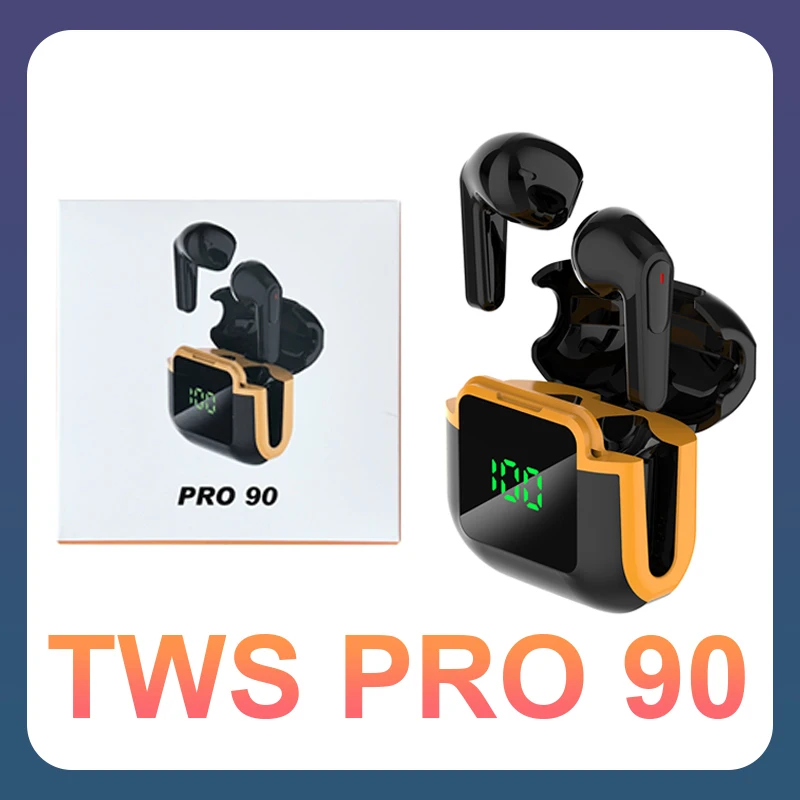 سماعات TWS Pro 90 اللاسلكية بلوتوث ، سماعات الأذن ، صوت HiFi ، الموسيقى ، اللعبة ، سماعات الرأس ، شاشة LED ، شاومى شاو ، أندرويد ، iOS