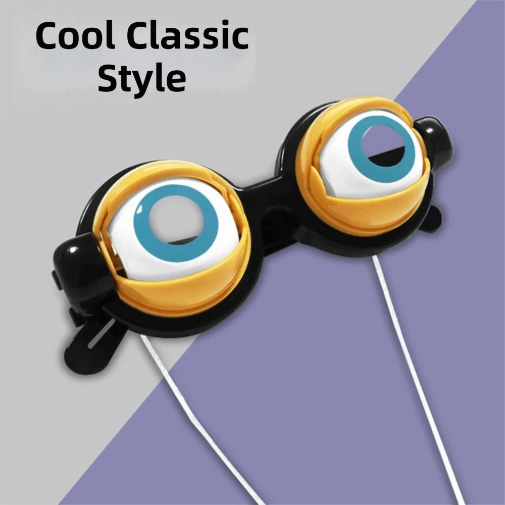 Spoof Pull String Crazy Glasses Plastic Material Christmas Party Prank Glasses Party Decor Crazy Eyes Props Halloween