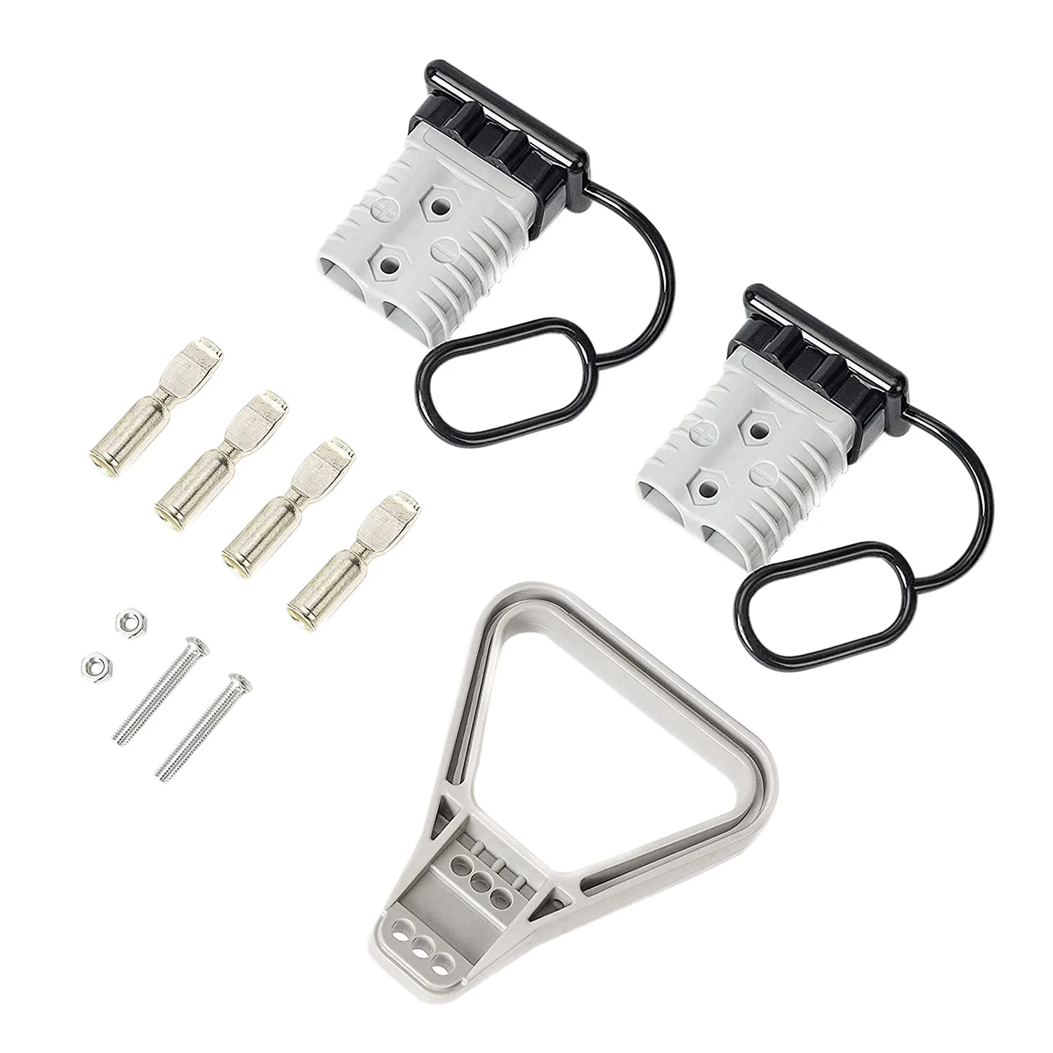 2Pcs 2-4 AWG 175A Battery Power Connector Cable Quick Connect Disconnect Kit for Anderson Connector for Winch Trailer