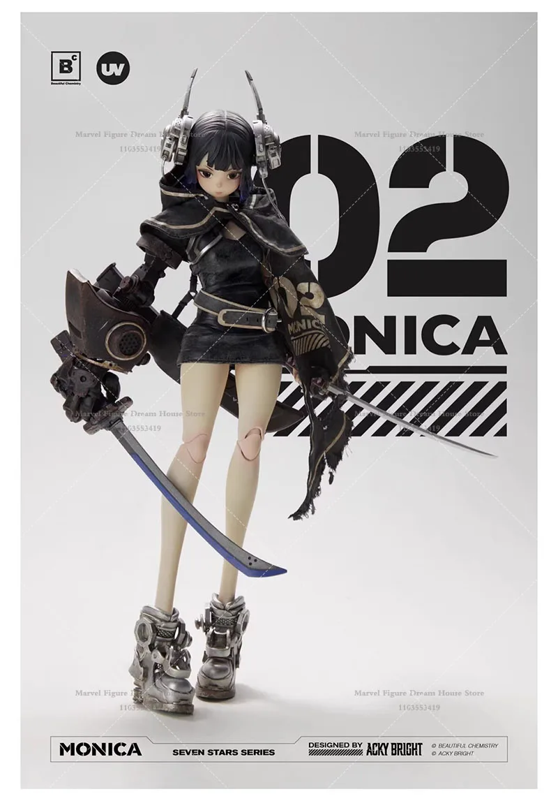 Inteligencia artificial escala 1/6 No. 02 Monica Conjunto completo de figuras de acción de soldado de 12 pulgadas en stock Hermosa química UV202415