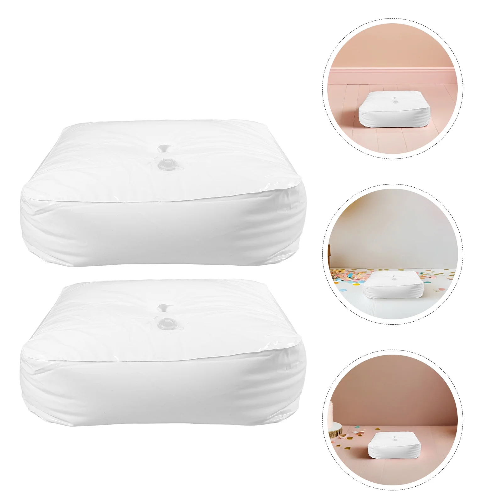 

4Pcs Balloon Arch Base Water Bag Square Fillable Reusable Sturdy Weight for Wedding Birthday Party Decor Bag Holder