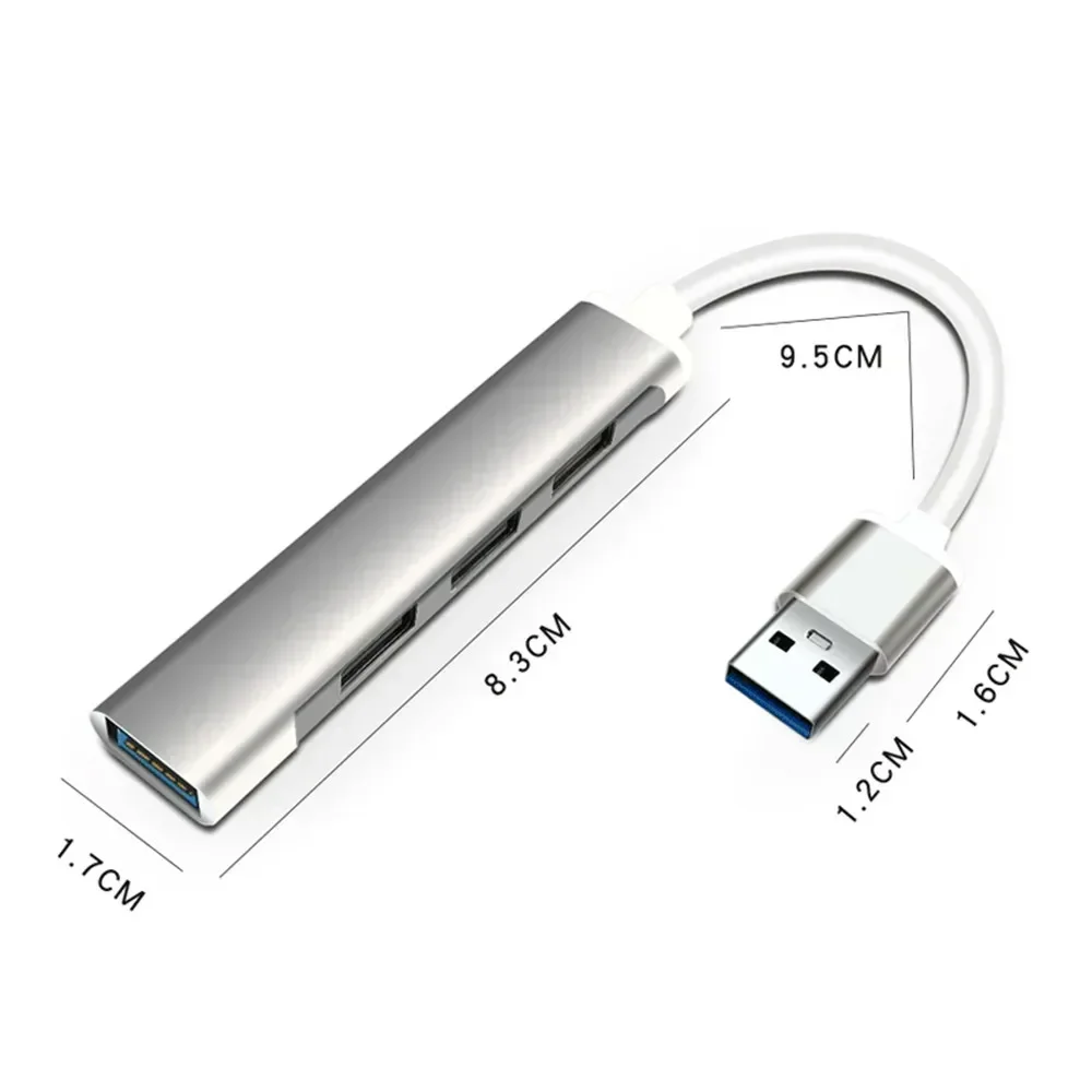 Concentrador de red USB 3,0 tipo C 3,1, adaptador divisor múltiple de 4 puertos OTG para Huawei, puertos USB 3,0 2,0