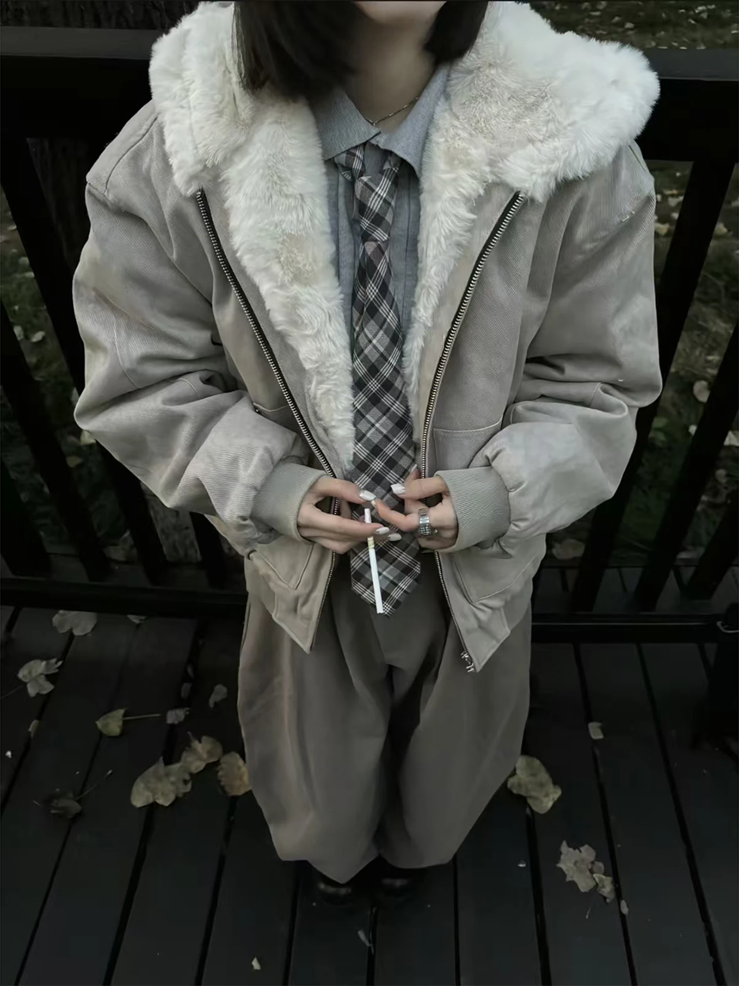 

Marble Mountain Eagle Hooded Cotton Jaet Men's Winter American Trendy Mink Fur Coat Fce Lined Warmth Youth Casual Thiened