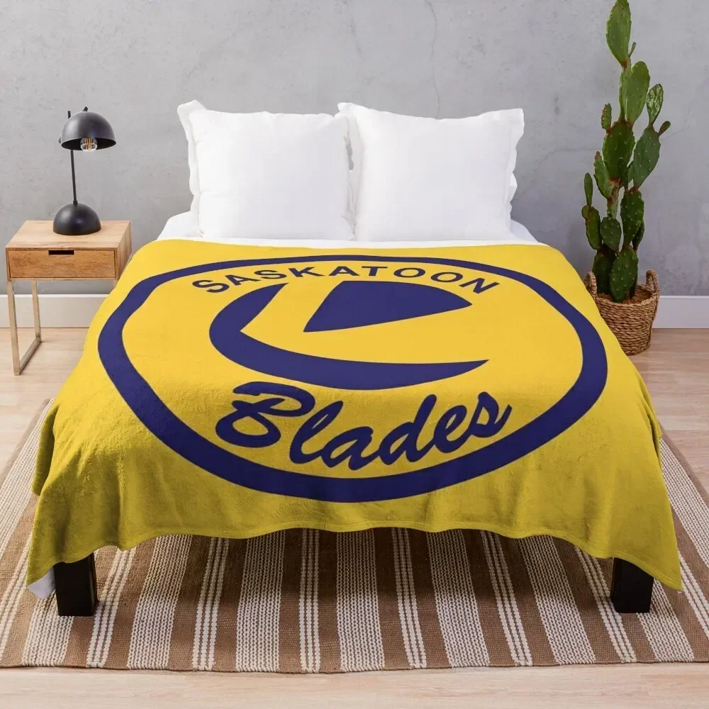 

Saskatoon Blades Throw Blanket Elegant Warm Throw Blanket for Hotel Home