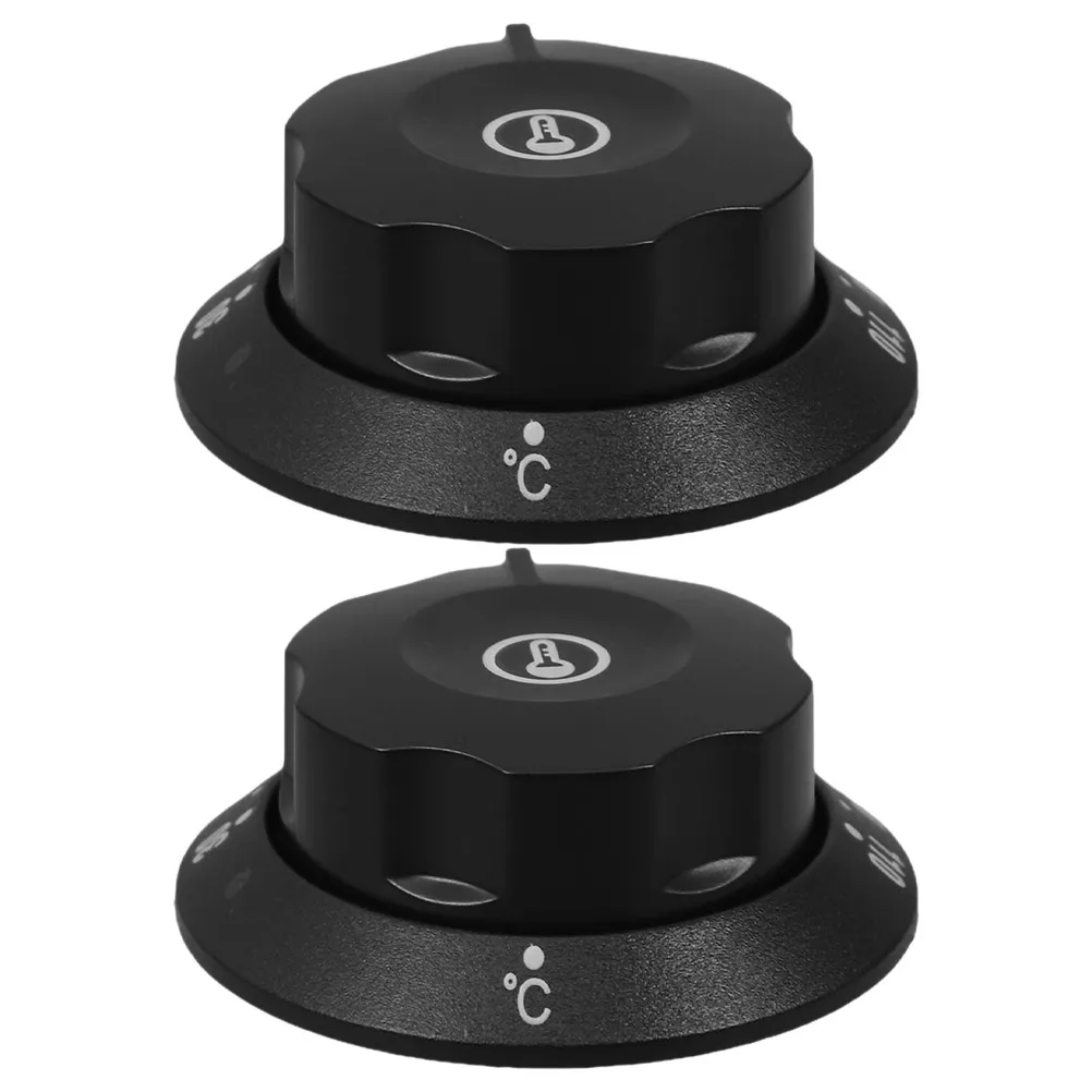 2Pcs Universal Replacement Knob Fryer Thermostat Control Dial for Gas Burner Electric Stove Oven Kitchen Appliance Switch Button