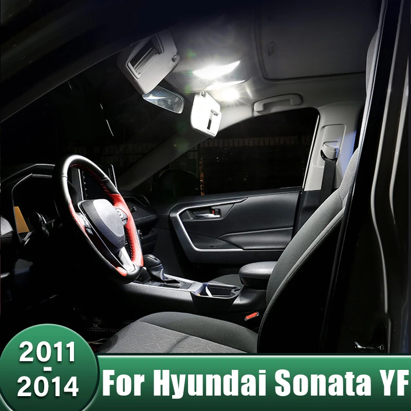 

5pcs Car Interior LED Error Free Dome Reading Light Trunk Lamps Decoration Accessories For Hyundai Sonata YF 2011 2012 2013 2014