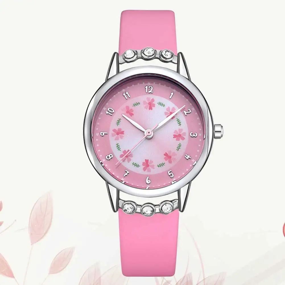 Waterproof Quartz Watch Watches for Girls Fashion Cartoon Pink Pupils