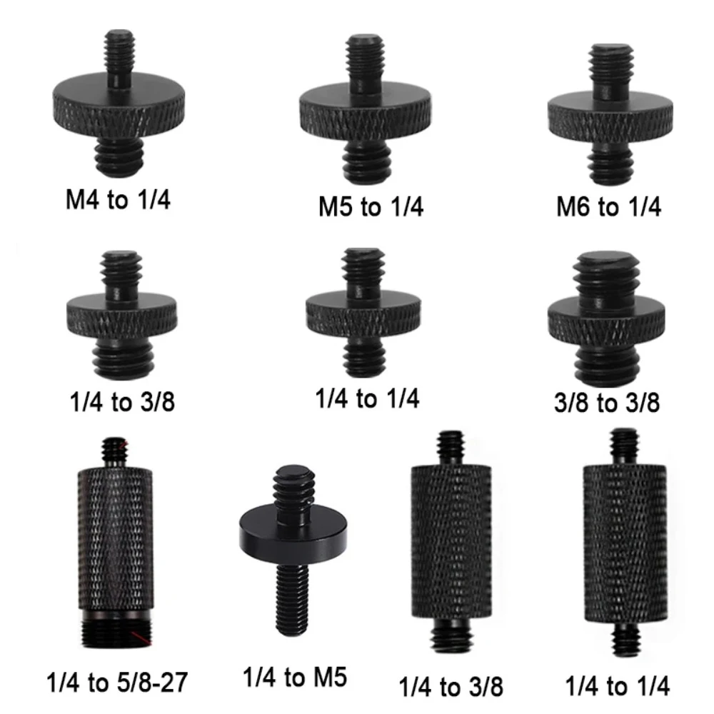 Universal 1/4 to 3/8 M4 M5 M6 M8 M10 M12 Camera Conversion Screw Tripod Monopod Ballhead Mount Adapter Photography Screw