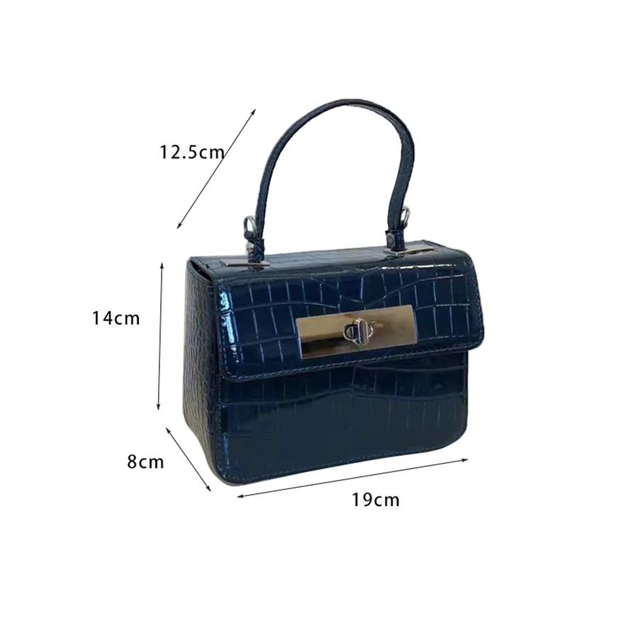 Retro Alligator Pattern Handbags For Women PU Shoulder Bags Female Small Square Messenger Bags Ladies Travel Flap Crossbody Bag