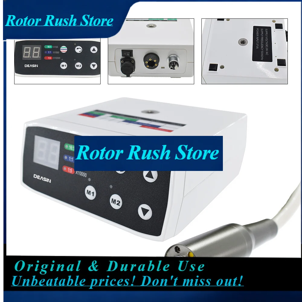 RoRuS8000A de ntal Electric Motor Compatible 1:1 1:5 Led Fiber Optic Handpieces Brushless de ntal Micromotor for Student Practic