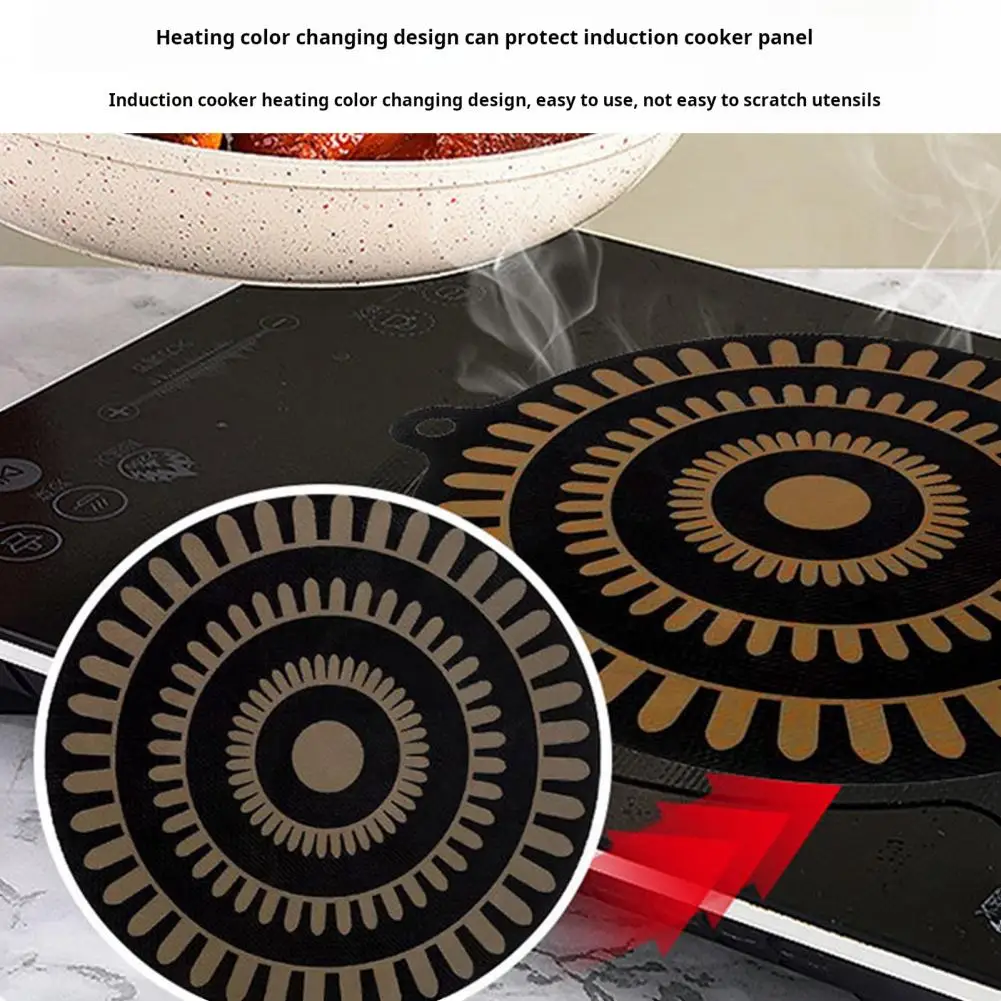 Non-stick Stove Protector Non-stick Silicone Stove Mat Thermochromic Induction Cooktop Protector Set for Cooking for Ultimate