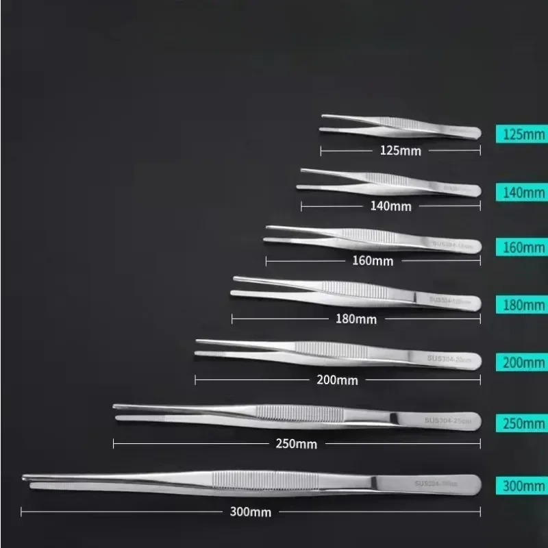 超長ステンレス製ピンセット、爬虫類の餌やり、サソリの取り扱い、園芸用の厚みのある滑り止め鋸歯状先端グリッパー