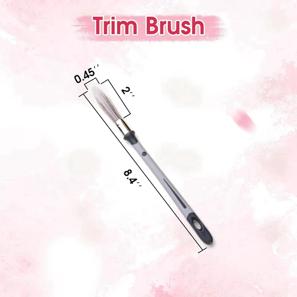 BAAG-1Pcs فرشاة طلاء صغيرة، فرش طلاء للجدران، لمس، ألواح أساسية، فرشاة طلاء لزوايا جدار المنزل متينة