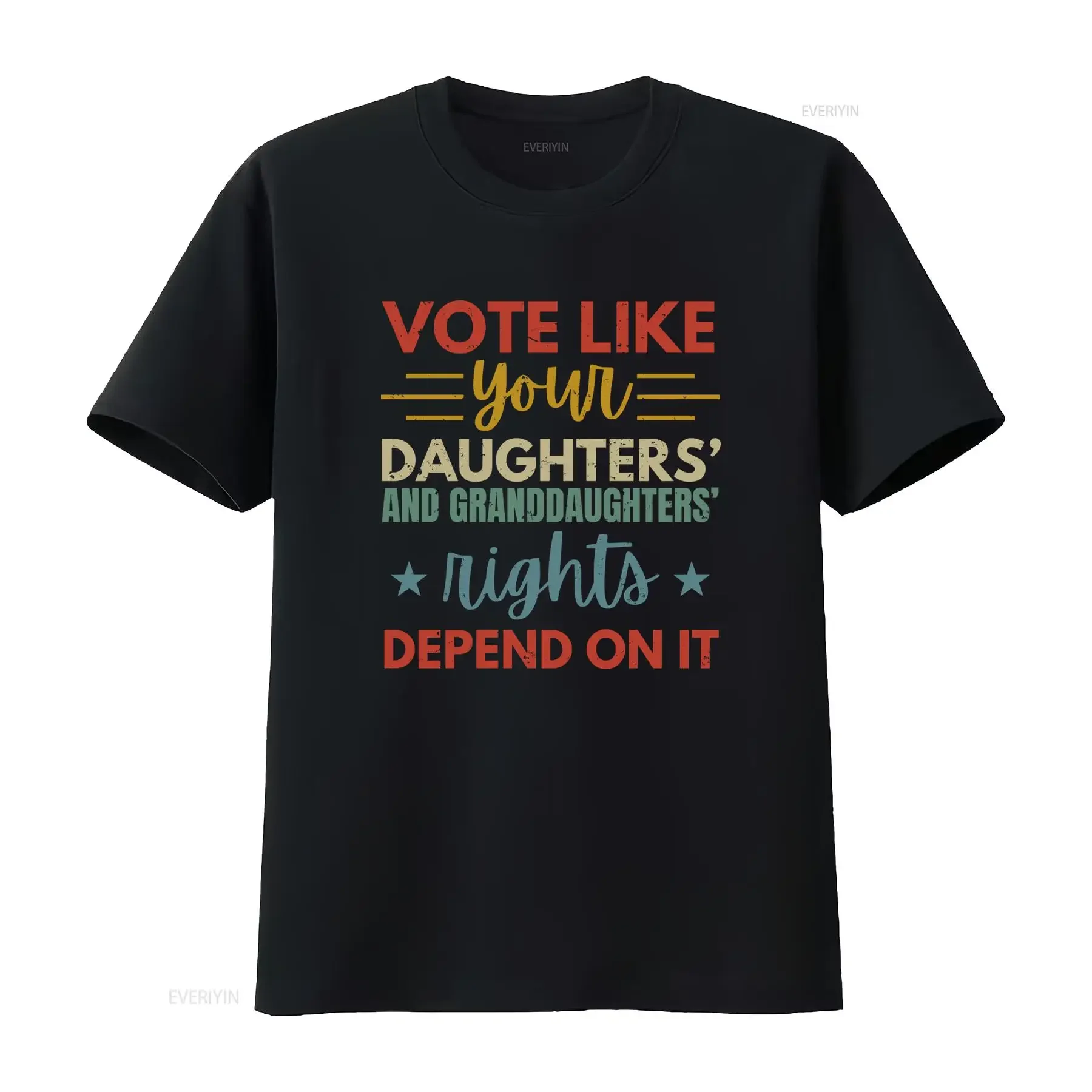 Retro Vintage Daughters Granddaughters Rights Vote Slogan Print Casual T Shirt vintage Washed homme fashion designer clothes