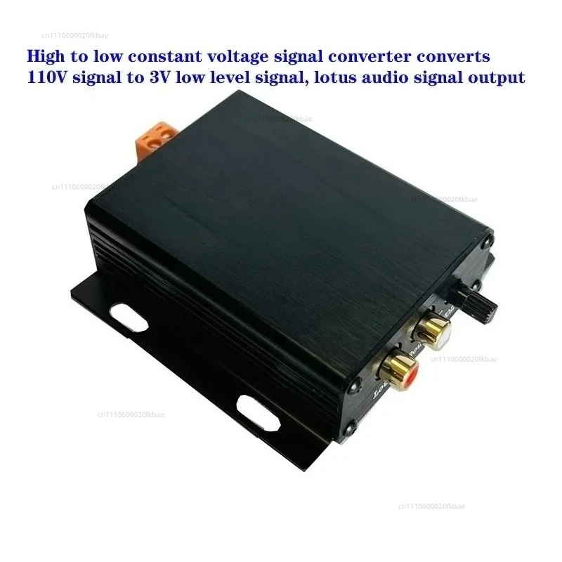 High-to-Low Constant Voltage Signal Converter - Converts 110V Signal to 3V Low-Level, with Lotus Audio Output