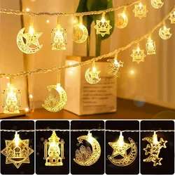 3/6/10M Eid Mubarak Star&Moon LED String Lights Lamp Ramadan Kareem Party String Lights Islam Muslim Décor For Home Indoor 2025