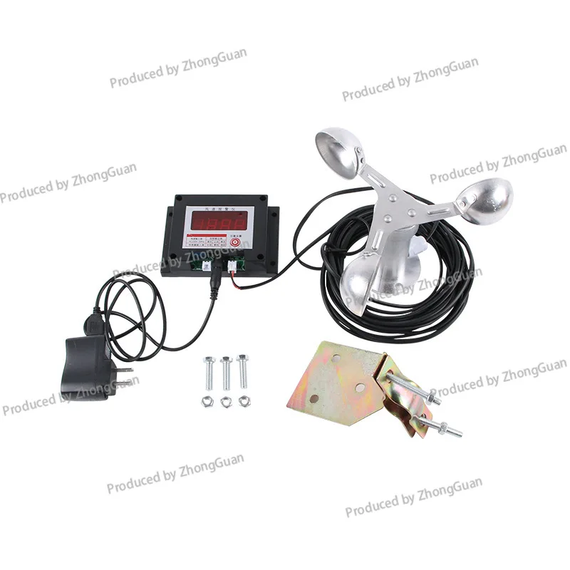 Wind Speed Sensor, Three-cup Anemometer, for Wind Direction Monitoring, Wind Speed Meter