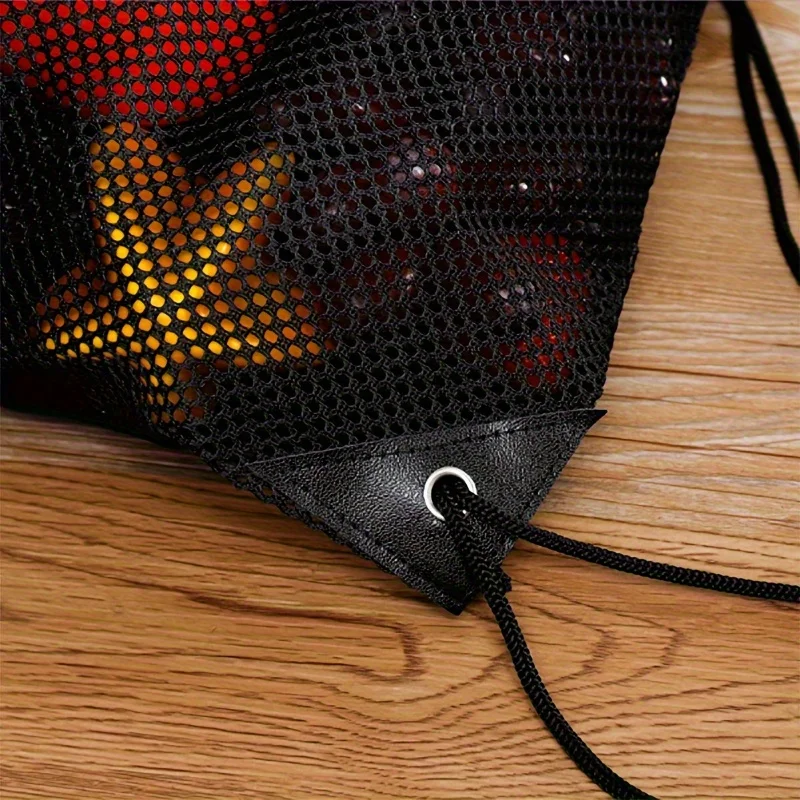 Large Capacity Portable Fruit And Vegetable Drawstring Bundle Pocket Bag, Beach Clothes Mesh Storage Bag,