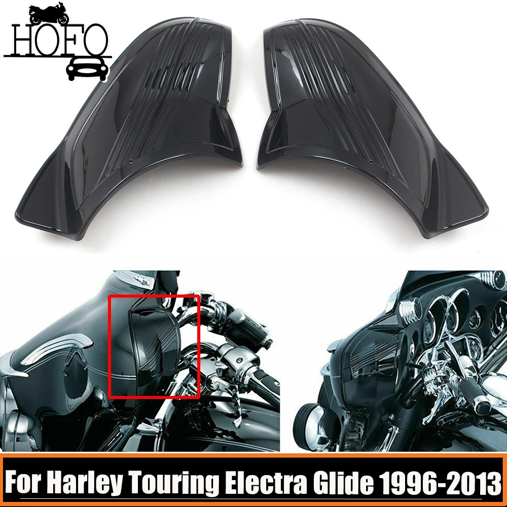 

Black Batwing Inner Fairing Cover Chrome For Harley Touring Electra Glides 1996-2013 FLHX FLHT CVO Tri Glide FLHTCUTG ABS