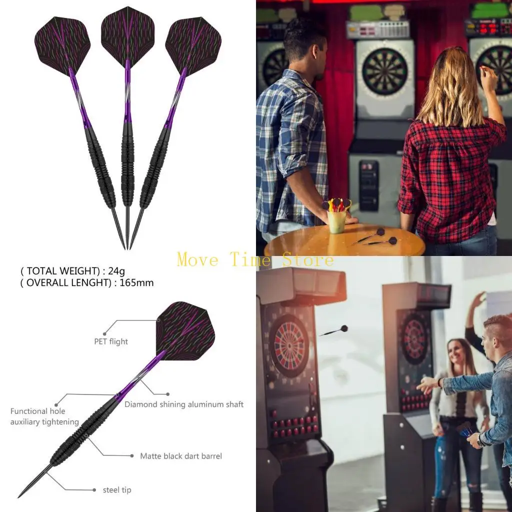 

92ME 22g Steel Darts with Darts Flight Aluminum Shafts and Rings Darts Tool Box Set
