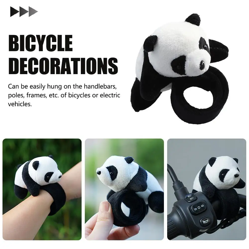 Bicycle Handle Decoration Cute Panda Motorcycle Small Mountain Handle Scooter Loop Pat Decoration Bike Pendant Pendant O0w0