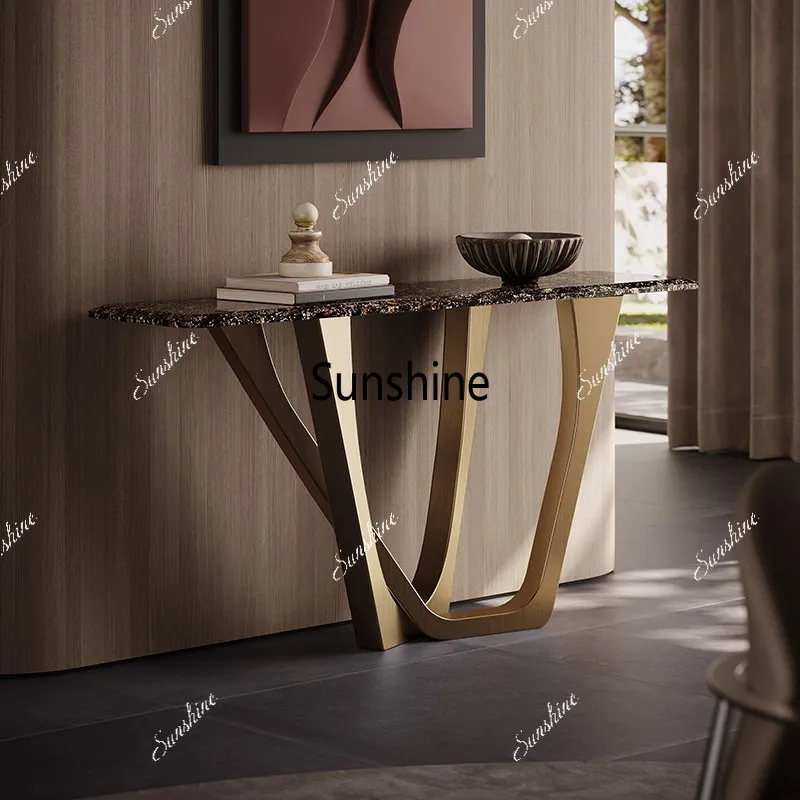 

Xuanguantai minimalist light luxury design natural hotel entry against the wall table