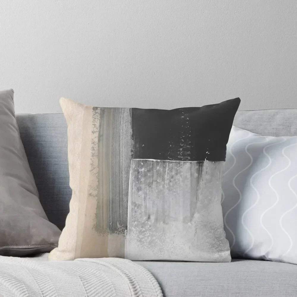 

Beige and Grey Colorblock Textured Abstract Painting Throw Pillow luxury sofa pillows Decorative Cushions For Luxury Sofa pillow