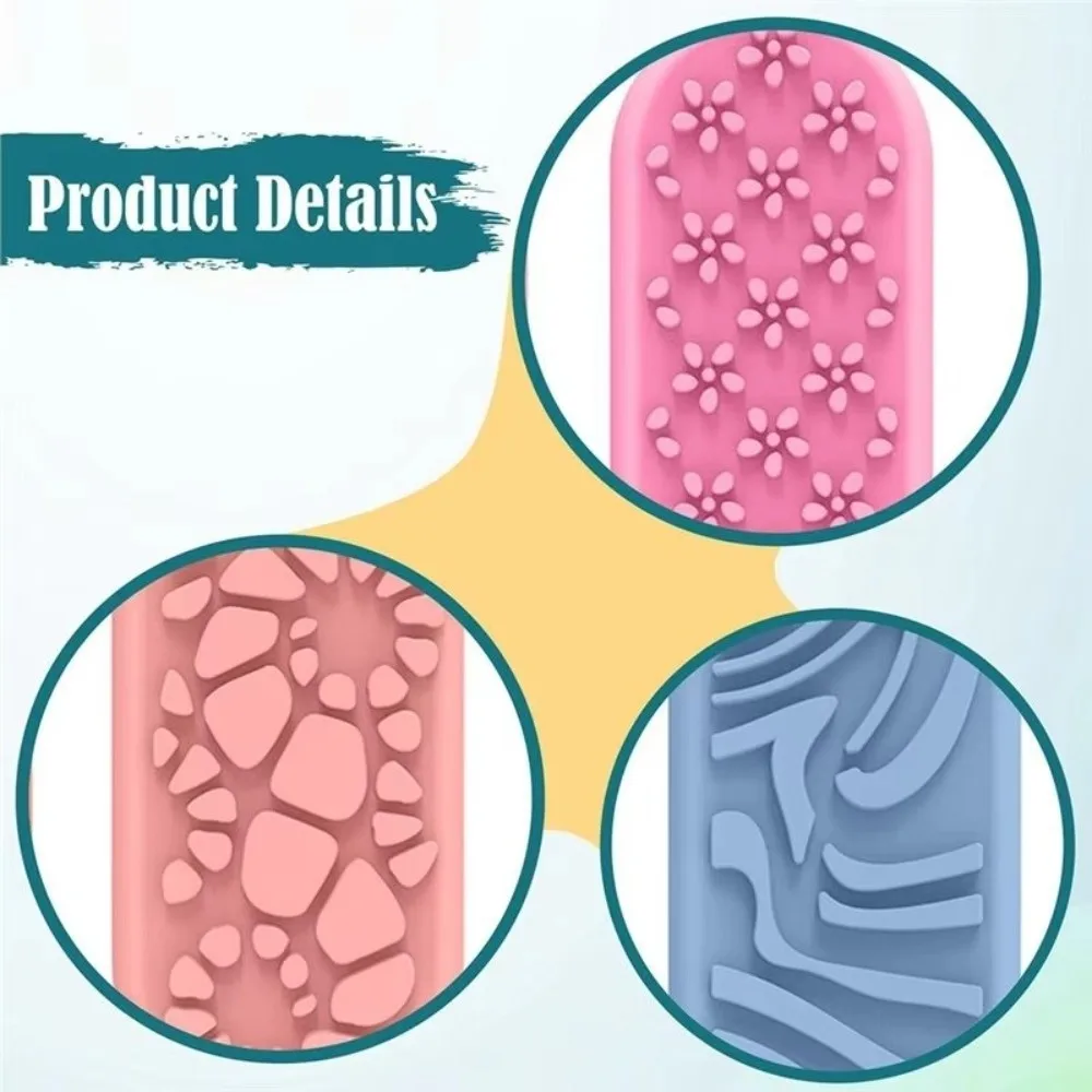 Soft Silicone Sensory Stone Textured Surface Portable Size Textured Worry Stones Unique Gift Creative Design