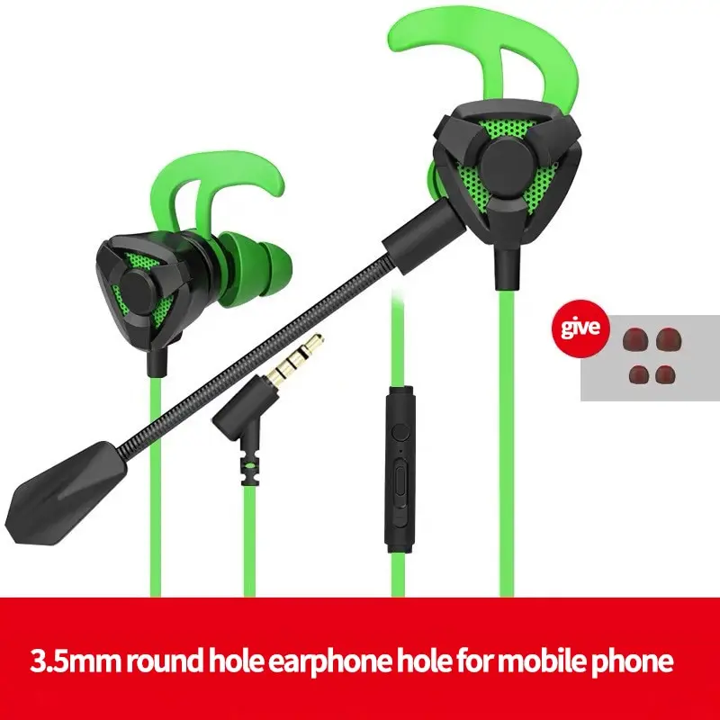 E Sports With Microphone Plug In Game Mobile Game Earphone In Ear Mobile Phone Computer Cross Border Wired Headset Pubg Headphon