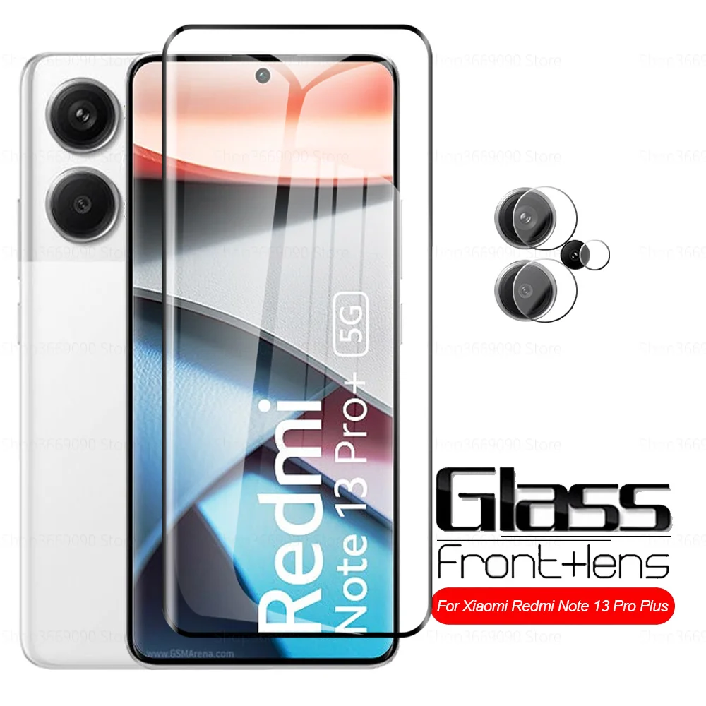 2to1 For Xiaomi Redmi Note 13 Pro Plus 5G Camera Lens Curved Tempered Glass For Xiaomi Redmi Note 13 Pro+ Screen Protector Films