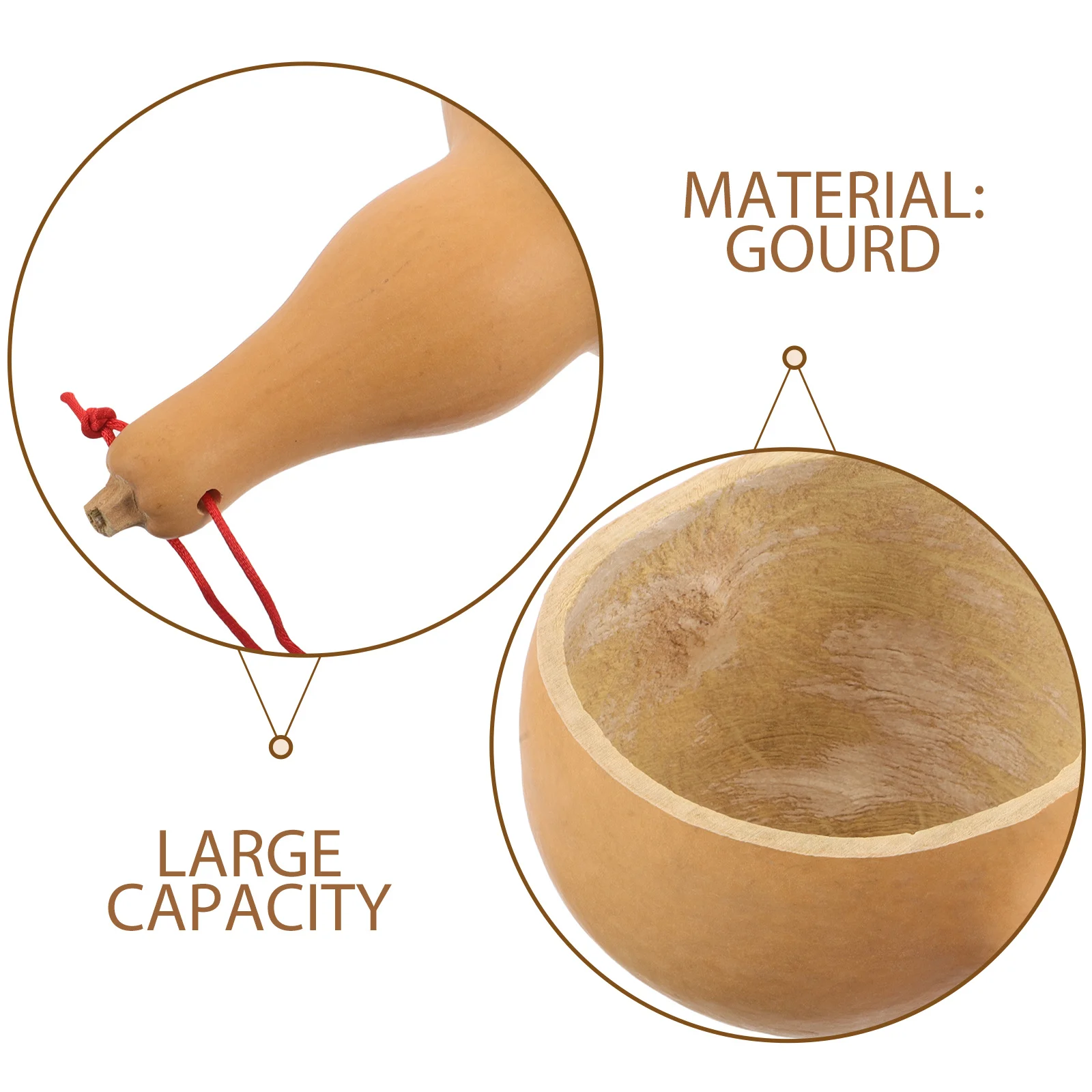 مغرفة مياه القرع الطبيعية المصنوعة يدويًا، خفيفة الوزن، مغرفة مريحة، قحافة مياه، غسيل الشعر، مغرفة حديقة متعددة الاستخدام