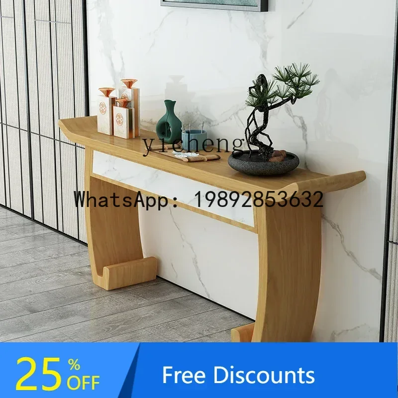 

Wall Entrance Cabinet Narrow Table Side View Altar Simple and Light Luxury Storage Rack