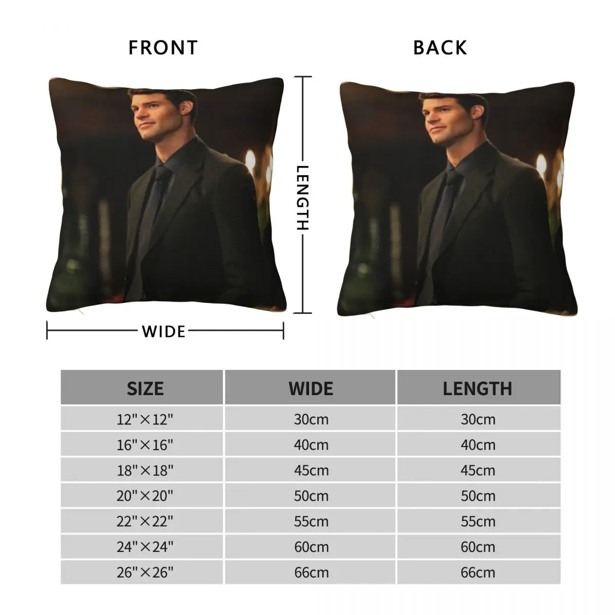 Vampire Diaries Elijah Mikaelson Square Pillowcase Polyester Linen Velvet Creative Zip Decorative Pillow Case Sofa Cushion Cover