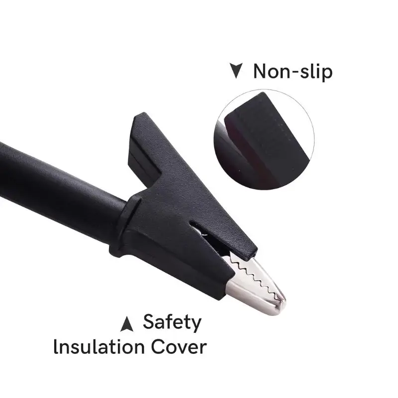 1pcs 4mm Stapelbare Banaanstekker naar Alligator Clip Multimeter Meetsnoeren 1000V 15A 1M Koperen kabel Elektrische Testen