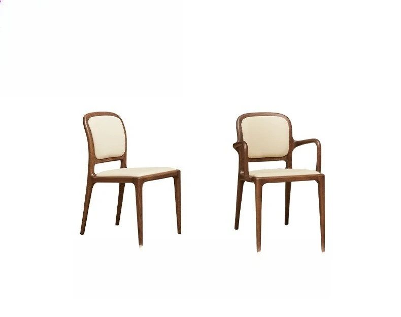 

North American black walnut dining chair desk chair dining room back chair study armchair light luxury minimalist