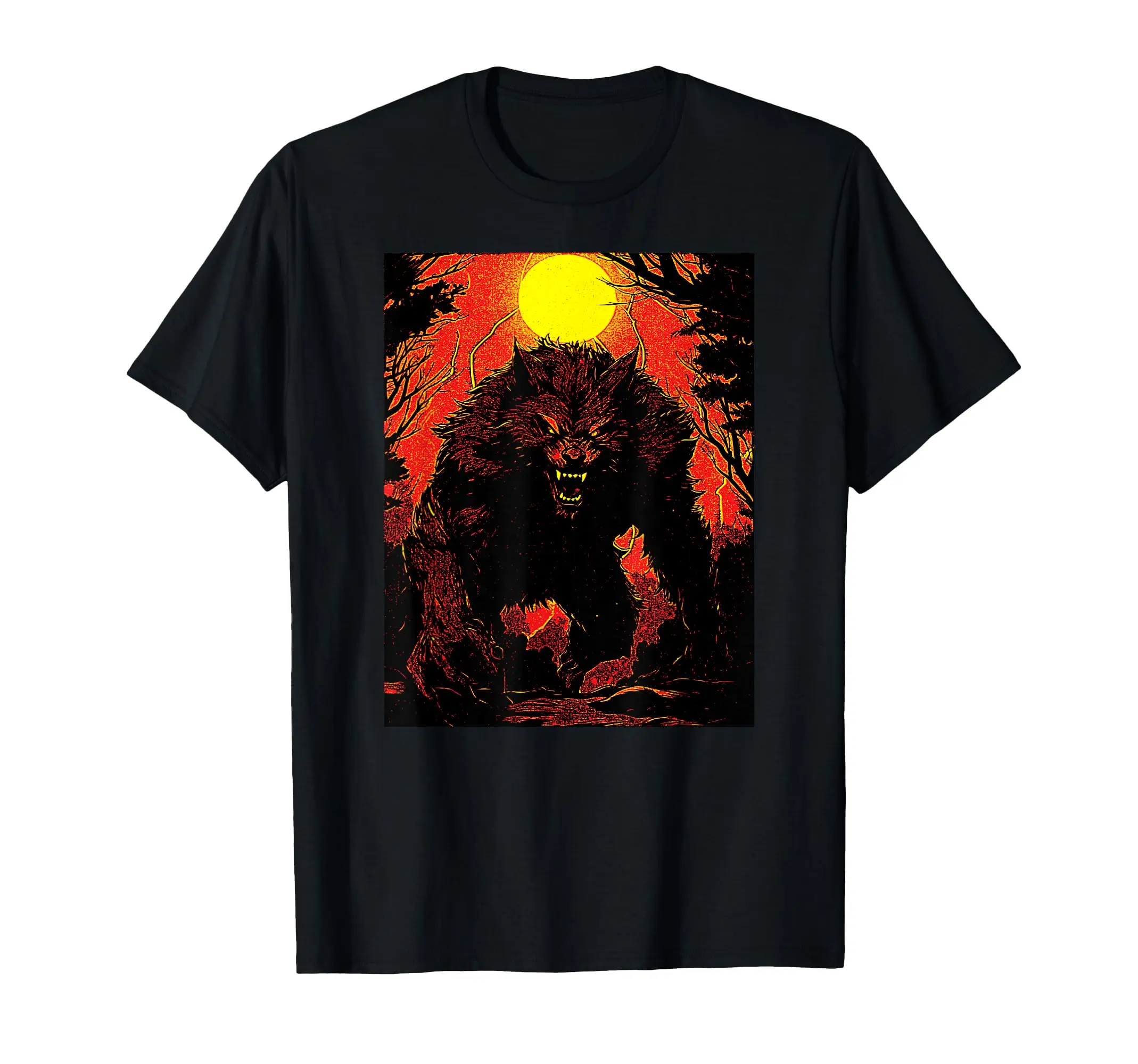 

Werewolf Vintage Cinema Night Moon Forest T-Shirt