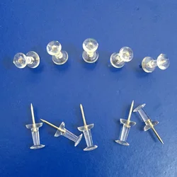 200Pcs Transparent Pushpins Map Push Tacks for School Home Office