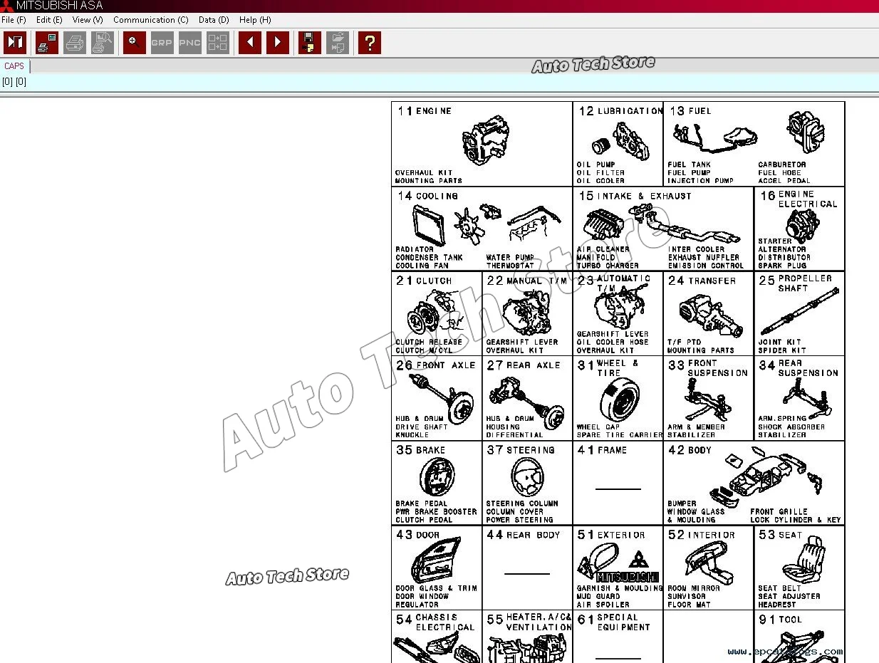 2022.10 For Mitsubishi Europe General USA Japan MMC ASA EPC Parts Catalog