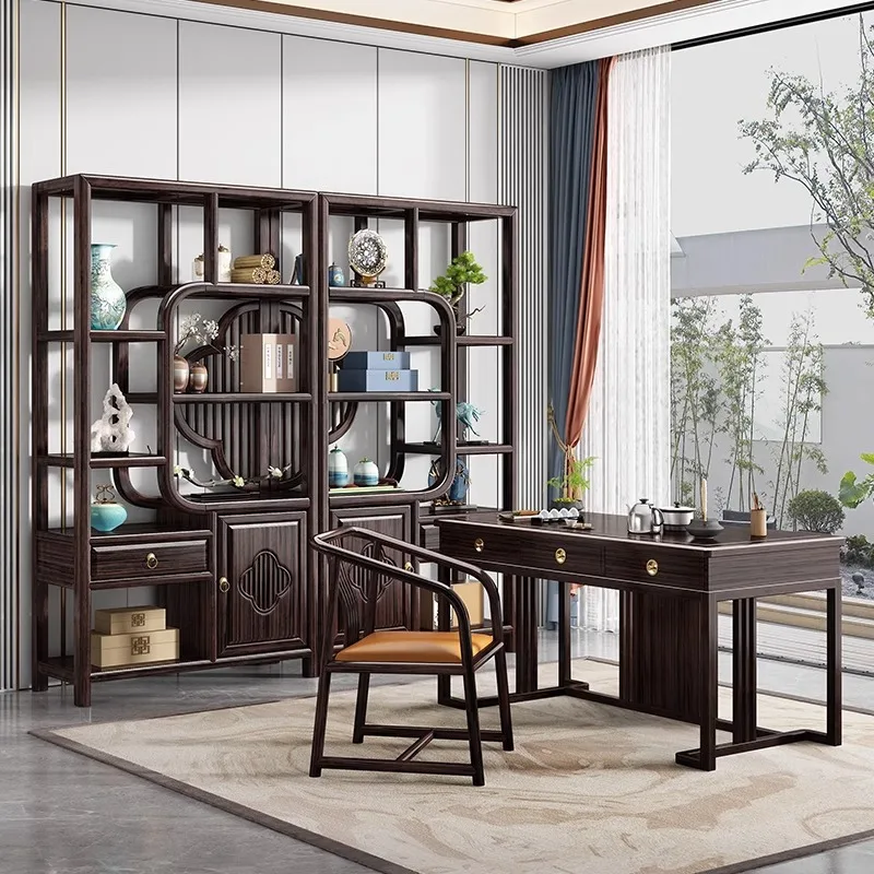 Solid wood bogu frame tea display cabinet tea room storage living room partition