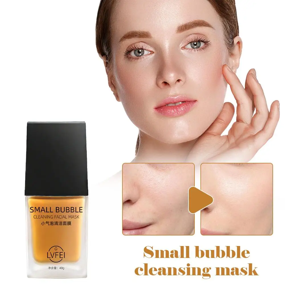 40 جرام فقاعة صغيرة خفيفة تنظيف قناع الوجه التطهير العميق ترطيب النفط السيطرة مايكرو فقاعة قناع سطع لون البشرة قناع