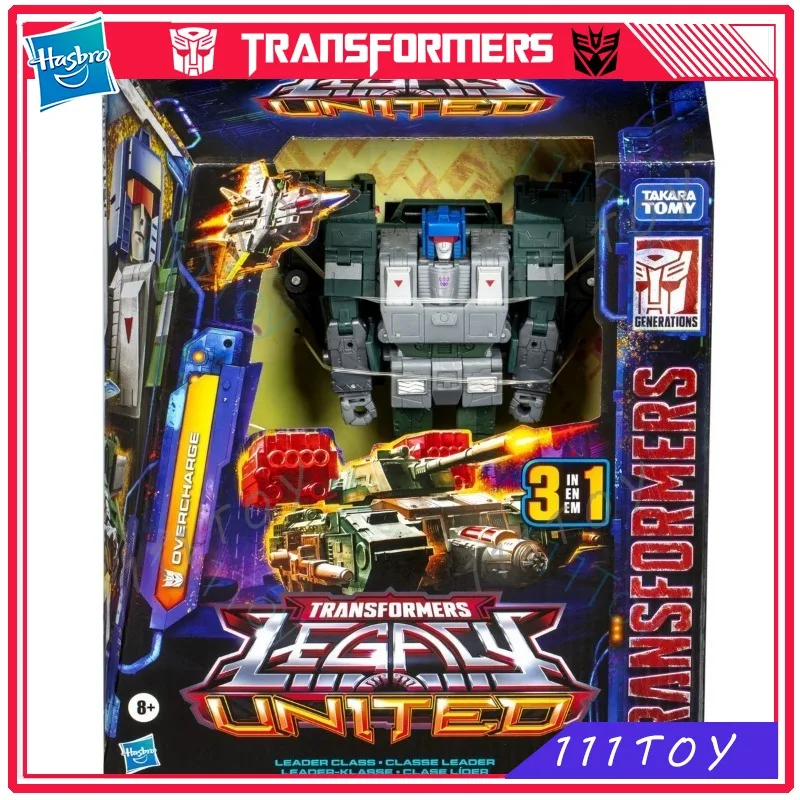 In Stock Hasbro Transformers Classic Toys Legacy United Leader Class Overcharge Action Figure Robot Toy Collectible Gift Hobbies