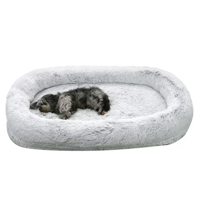 Removable Dog Bed, Giant Dog Bed , Washable Plush  Bed, 3D Sponge Filling Pet Bed, Anti-slip Dog Kennel Pad