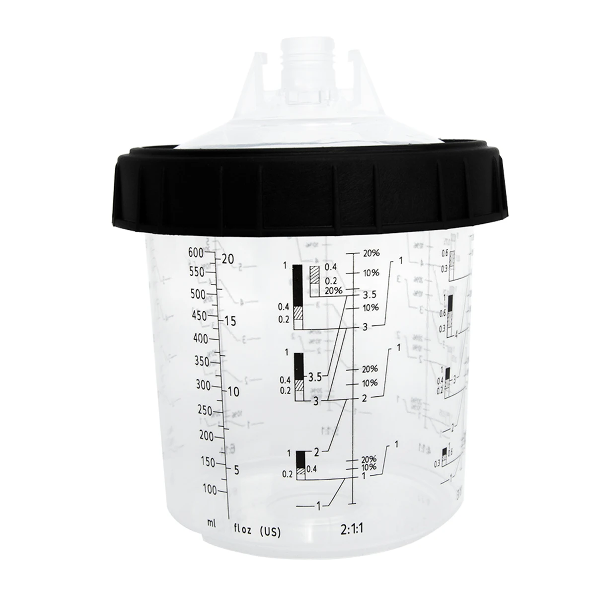 

Набор для распыления краски: Быстросъемная емкость для смешивания краски H/O, емкость для краскопульта 600 мл, одноразовый стакан для краски с адаптером для краскопульта, комплект стаканов для распыления.