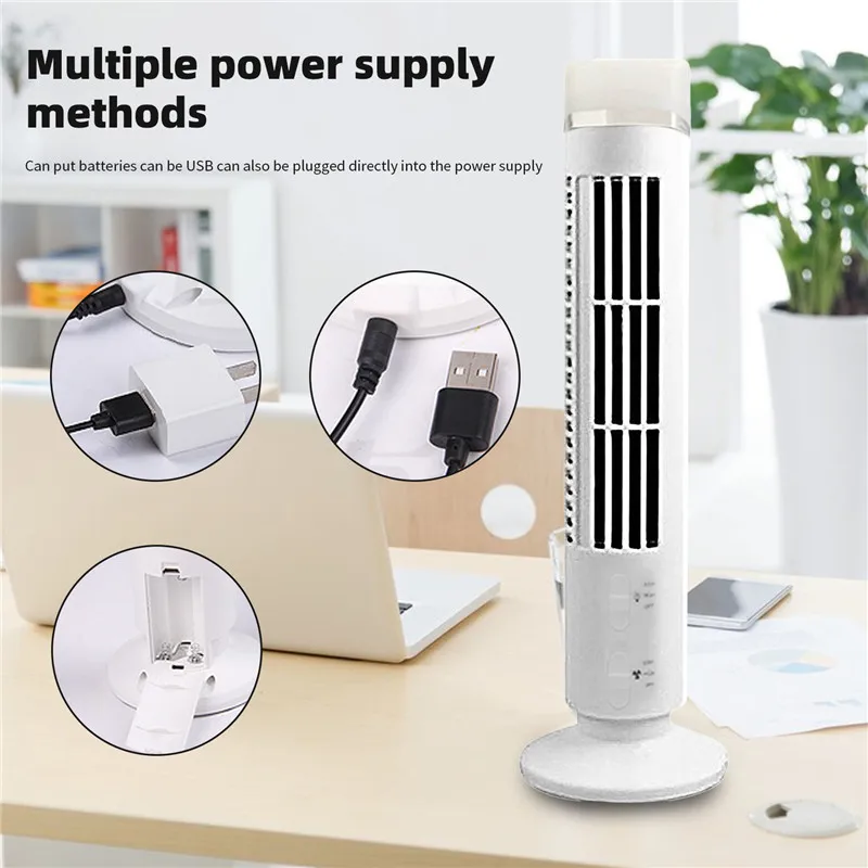 Оригинальный вертикальный портативный охлаждающий мини-вентилятор USB, бесшумный охлаждающий башенный вентилятор для дома и офиса
