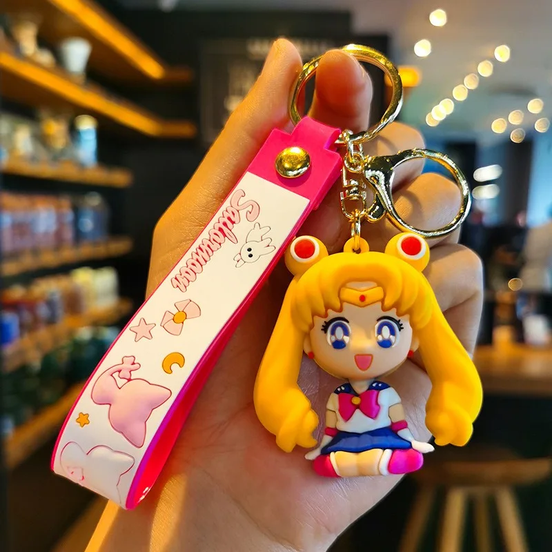 Sailor Moon Keychain Women Fashion Accessories Girls Key Rings Cartoon Anime Derivative Peripherals Keychains Bag Pendant Gifts